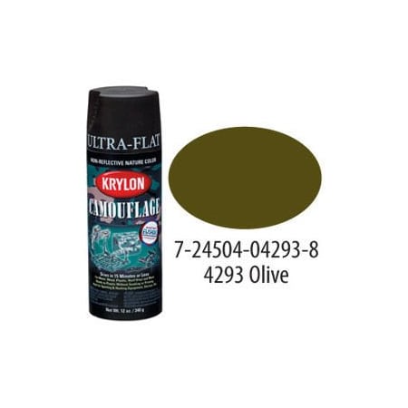 Krylon Camouflage With Fusion For Plastic Paint Olive Drab K04293777